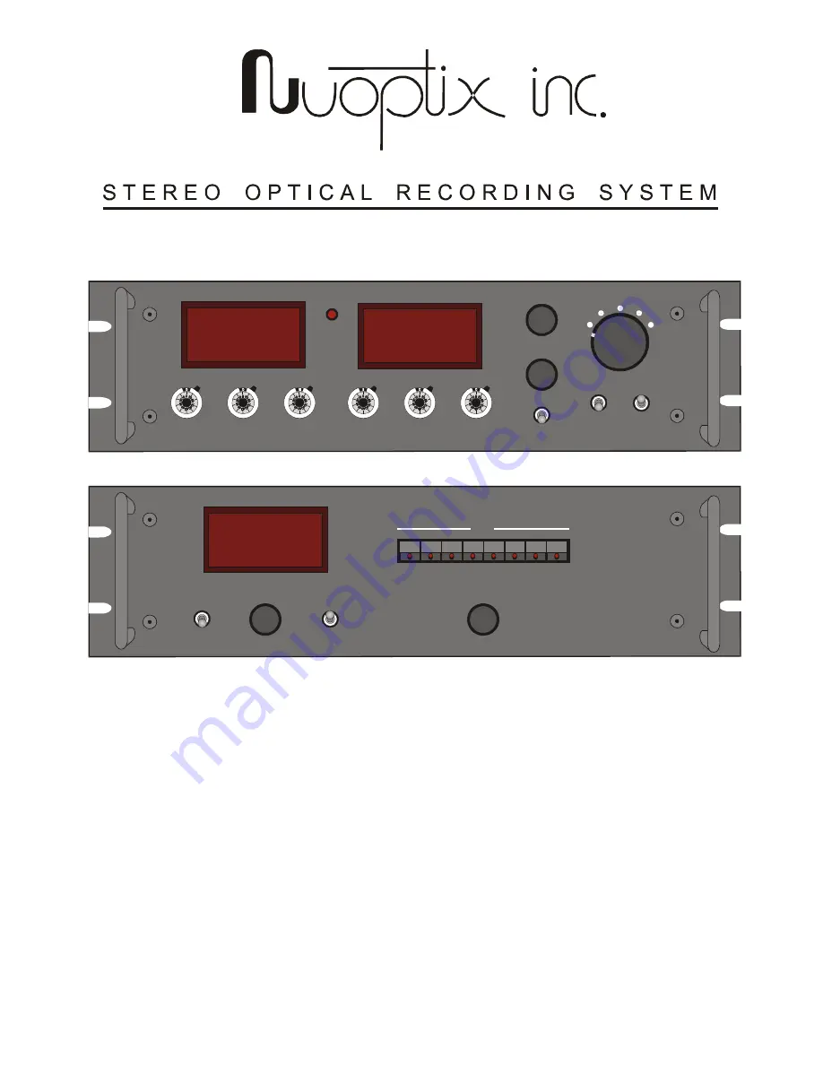 Nuoptix Stereo Optical Recording System Скачать руководство пользователя страница 1