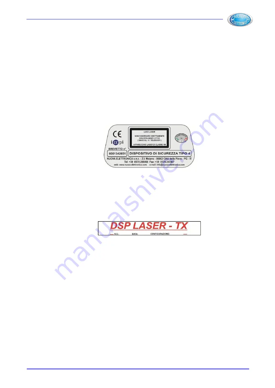 NUOVA ELETTRONICA DSP LASER Instruction Manual Download Page 39