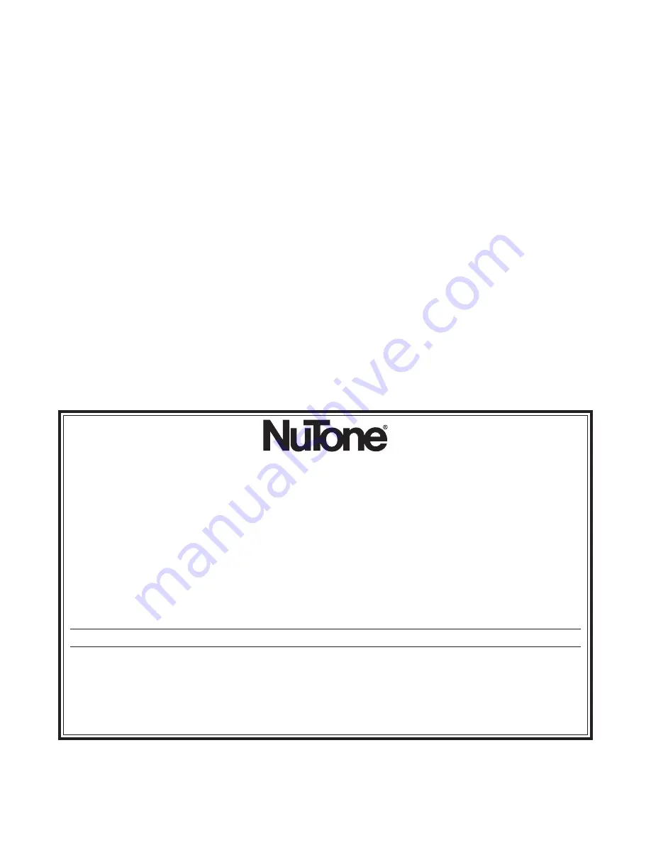 NuTone 101T Installation Instructions Download Page 2