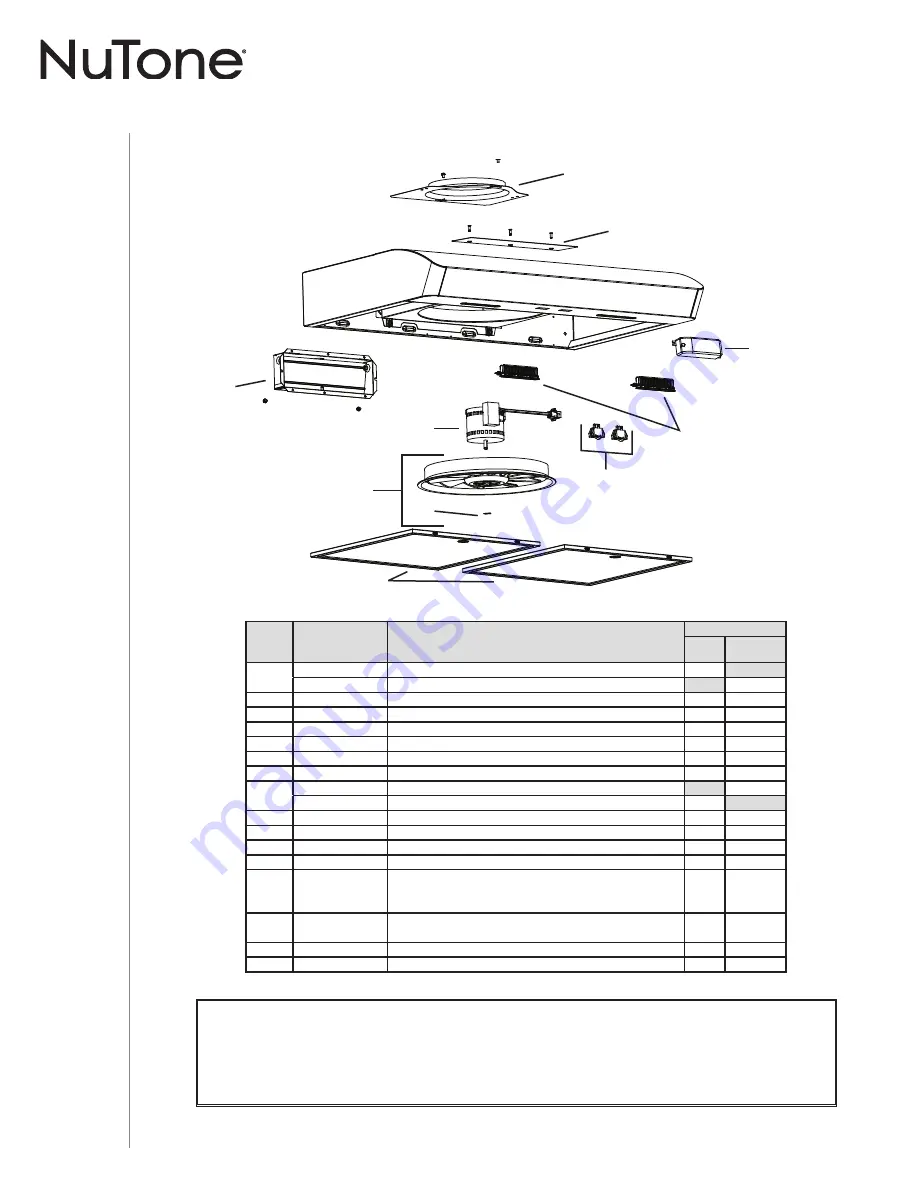 NuTone AVDF1 Series Installation Use And Care Manual Download Page 49