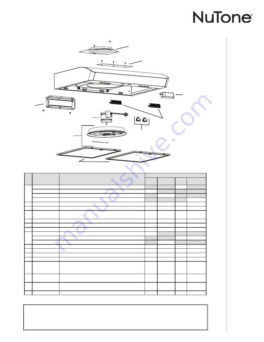 NuTone AVDF1 Series Installation Use And Care Manual Download Page 71