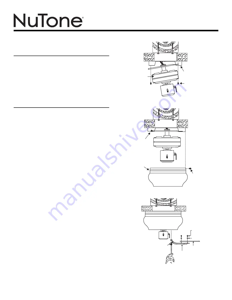 NuTone CFH52BS Installation Manual Download Page 13