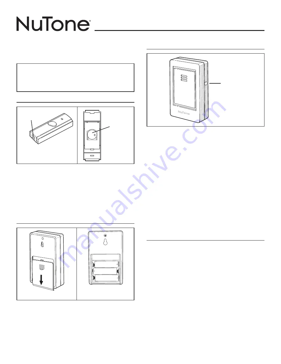 NuTone LA225WH Installation & Operating Instruction Download Page 1