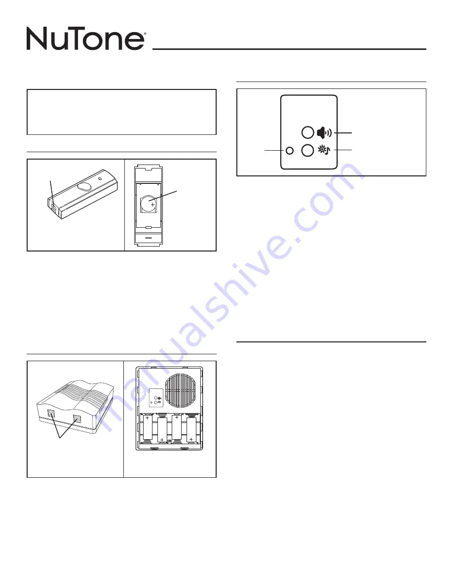 NuTone LA226WH Installation & Operating Instructions Manual Download Page 1