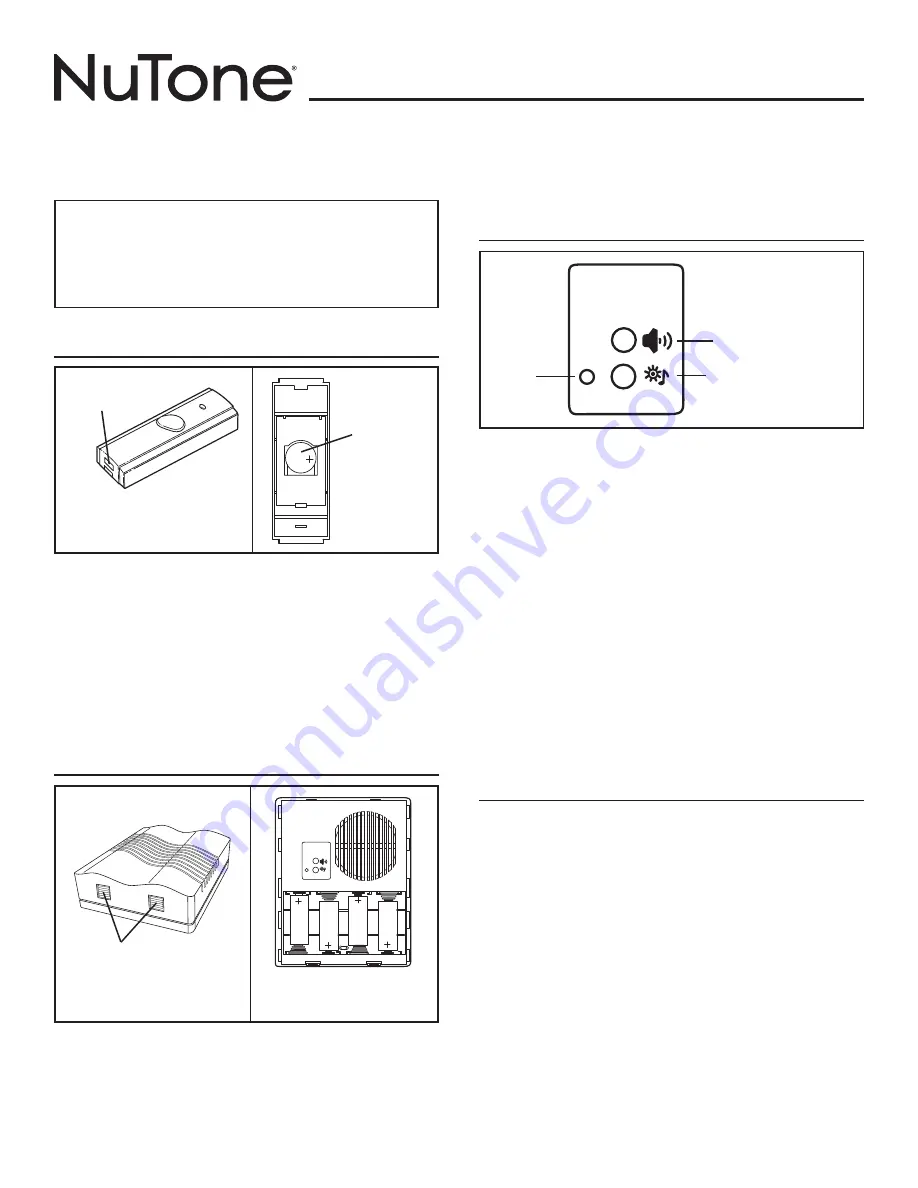 NuTone LA226WH Installation & Operating Instructions Manual Download Page 3