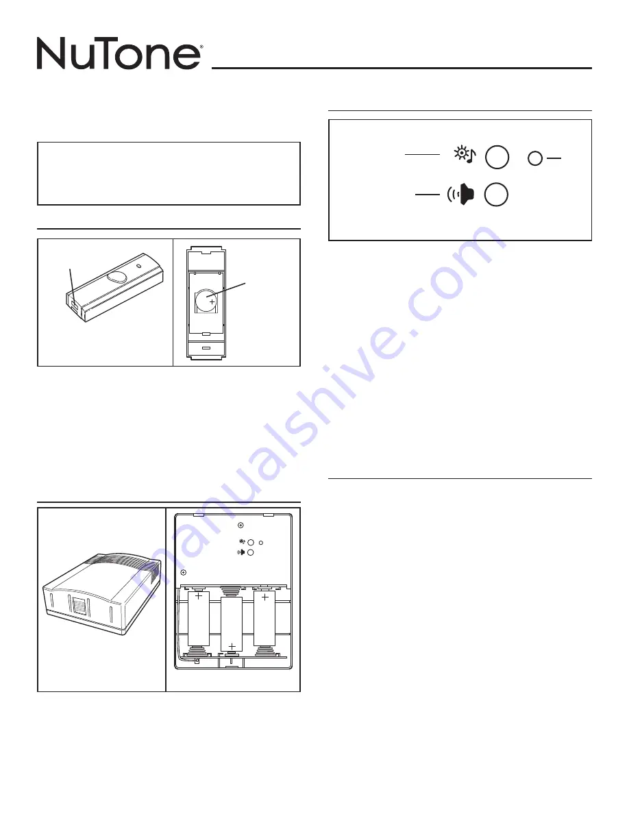 NuTone LA542WH Installation & Operating Instructions Manual Download Page 3