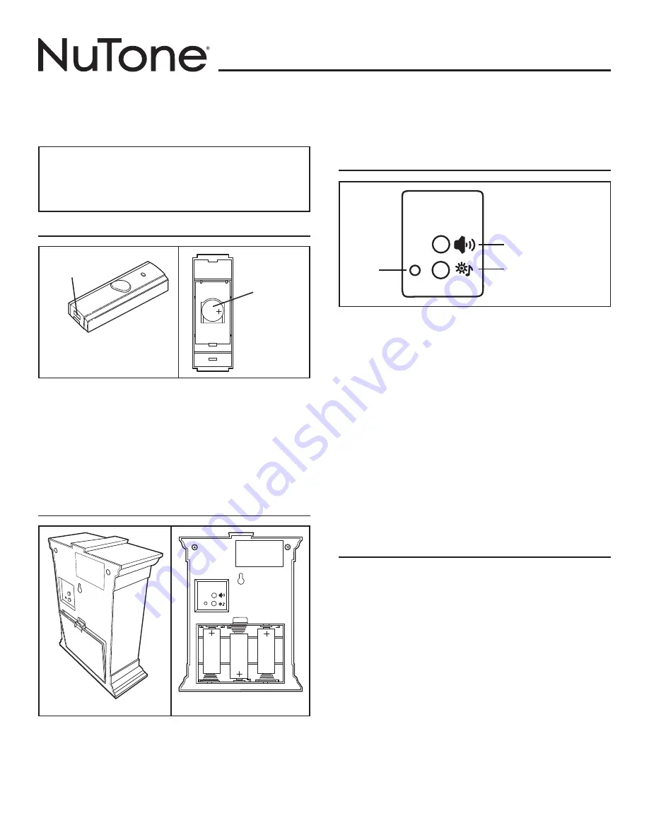 NuTone PORTABLE PILOT LA553WH Installation & Operating Instructions Download Page 1