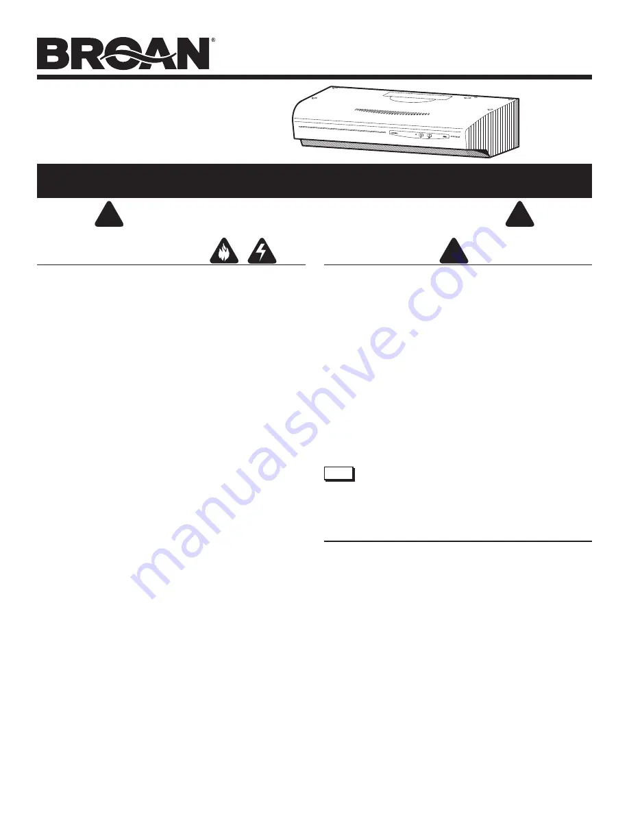 NuTone QS130 User Manual Download Page 7