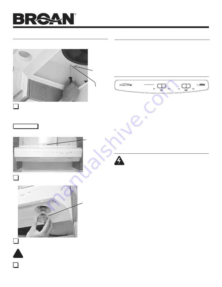 NuTone QS130 User Manual Download Page 11