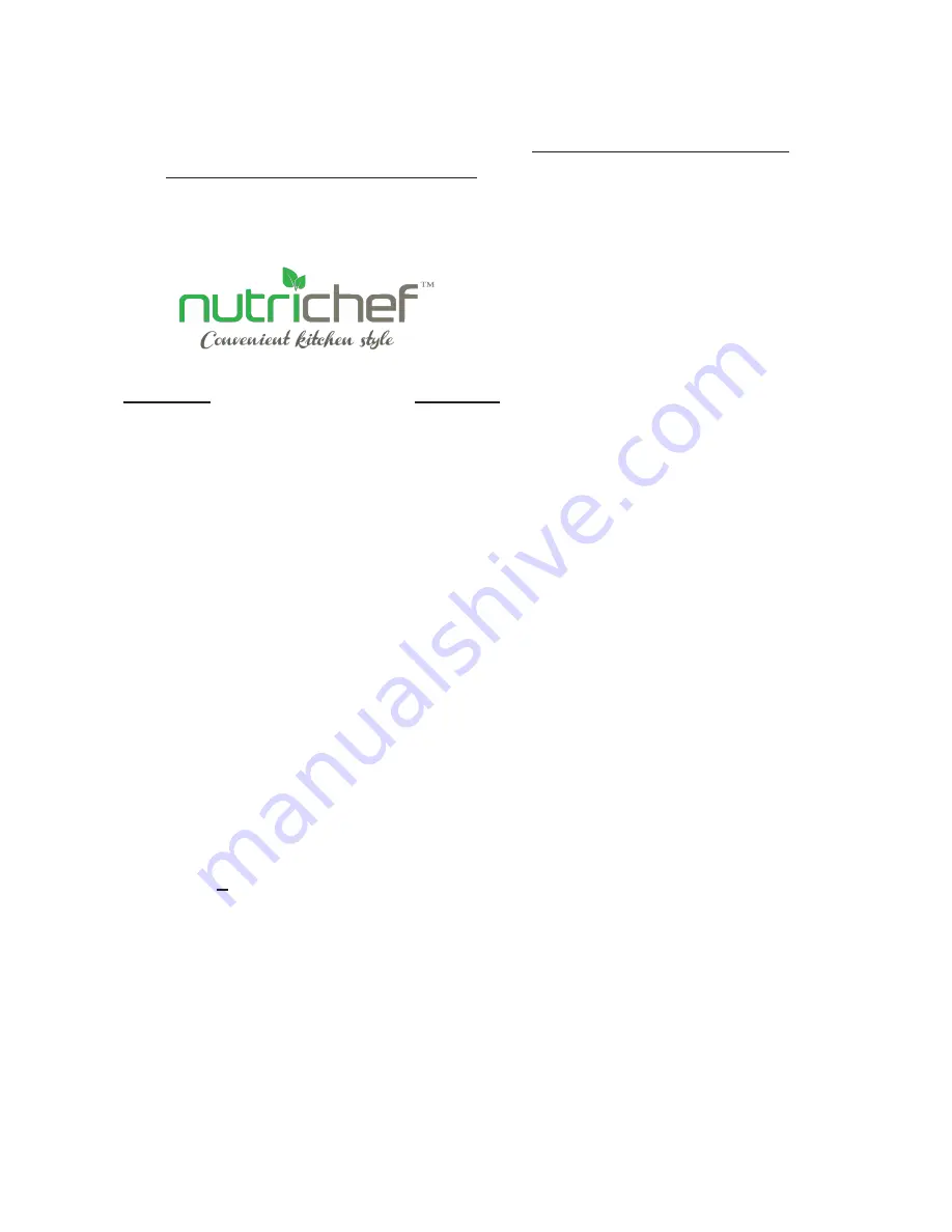 NutriChief pkrt15 User Manual Download Page 17