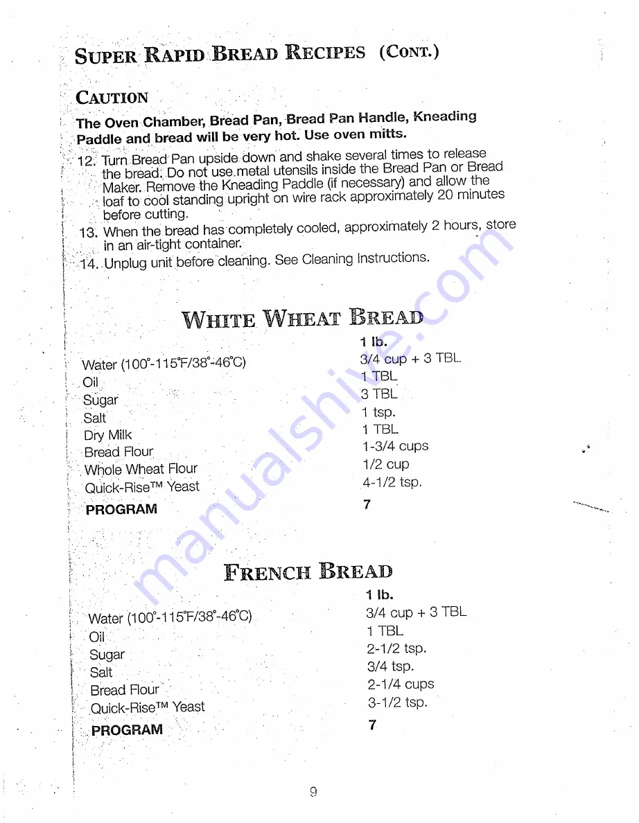 Nutritionist NTR440SPR Owner'S Manual Download Page 11