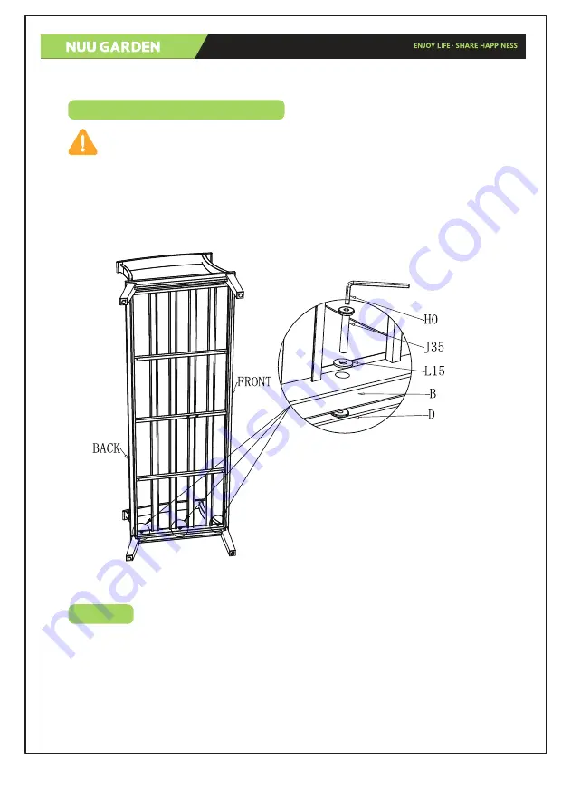 Nuu Garden SAS094-01-HS Instruction Manual Download Page 5