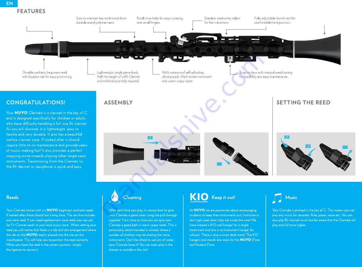 Nuvo CLARINEO 2.0 Скачать руководство пользователя страница 2