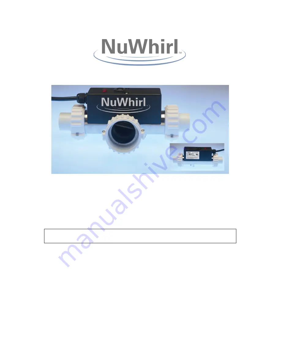 NuWhirl Mojave Inline suction Скачать руководство пользователя страница 1