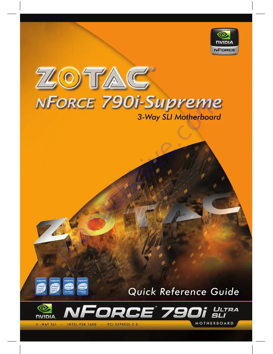 Nvidia zotac nforce 790i-supreme Quick Reference Manual Download Page 1