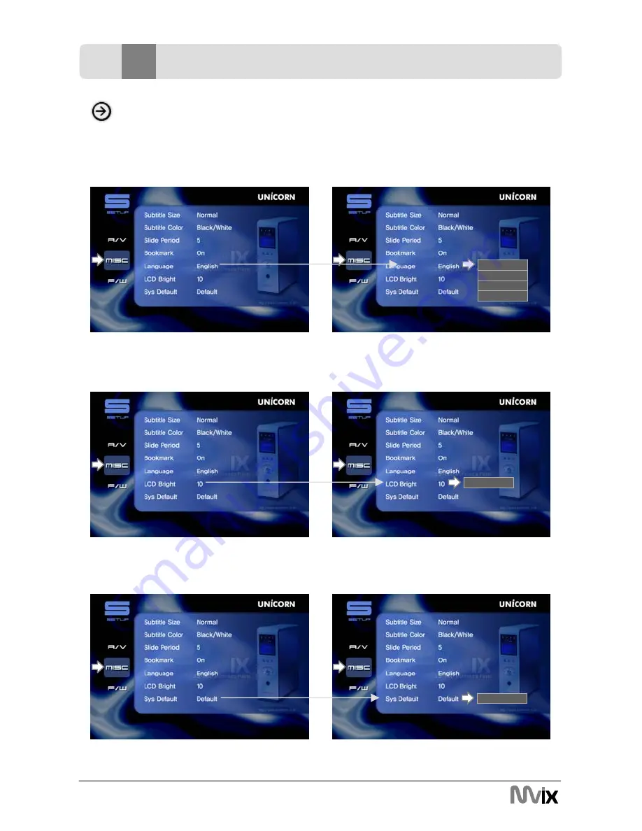 Nvix Unicorn MV-5000R User Manual Download Page 38