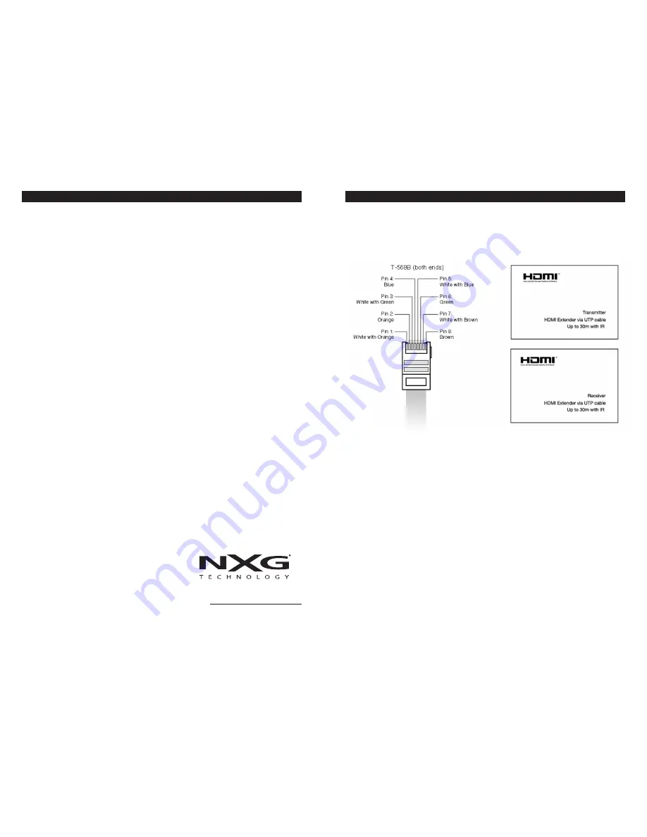 Nxg NX-HDMIX-IR-30 Operating Instructions Download Page 1