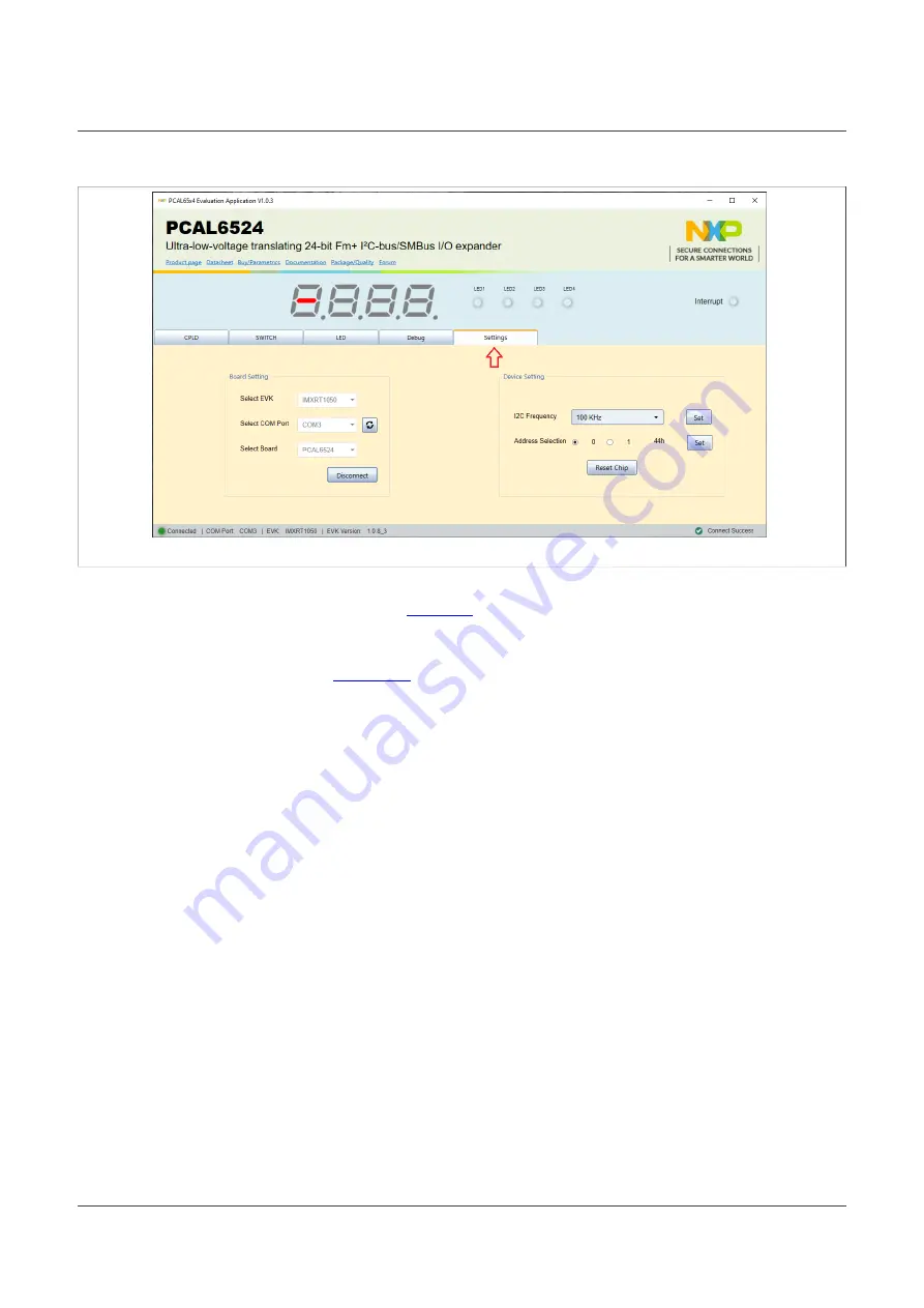 NXP Semiconductors PCAL6524EV Скачать руководство пользователя страница 23