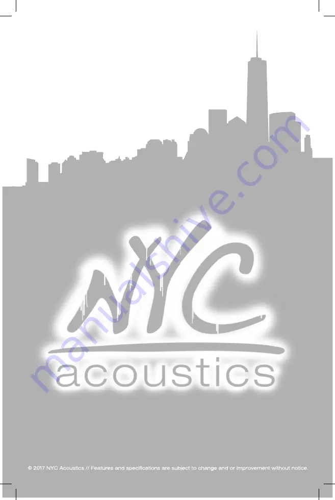 NYC ACOUSTICS N210AR Скачать руководство пользователя страница 12