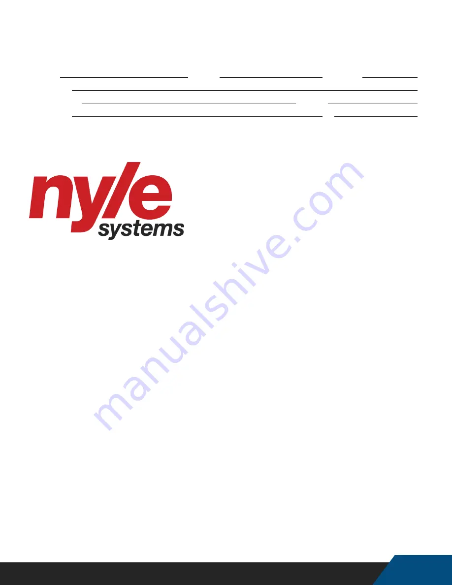 Nyle C125W Installation, Operation, Service, Maintenance, Limited Warranty Download Page 47