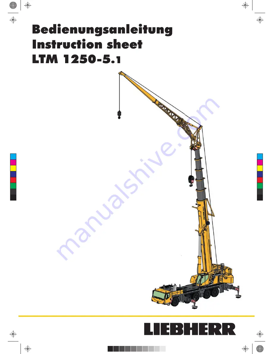 NZG Liebherr LTM 1250-5.1 Скачать руководство пользователя страница 1