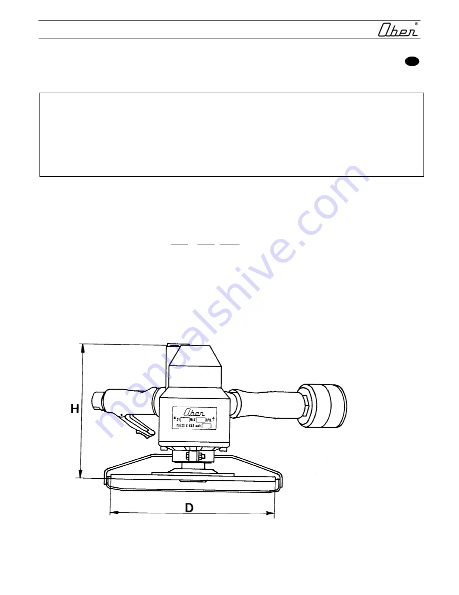 Ober SV25 Operating Instructions Manual Download Page 7