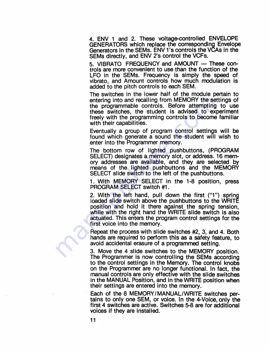 Oberheim 4-Voice Instruction Manual Download Page 12