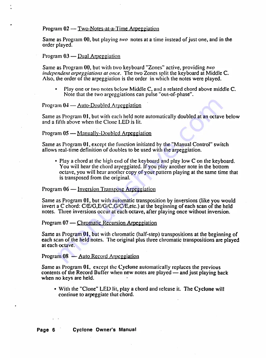 Oberheim Cyclone Perf/x Manual Download Page 9