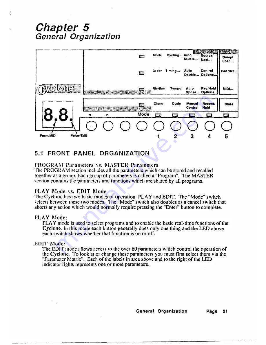 Oberheim Cyclone Perf/x Manual Download Page 21