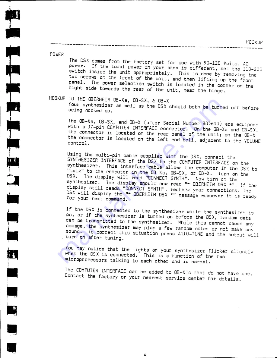 Oberheim DSX Owner'S Manual Download Page 10