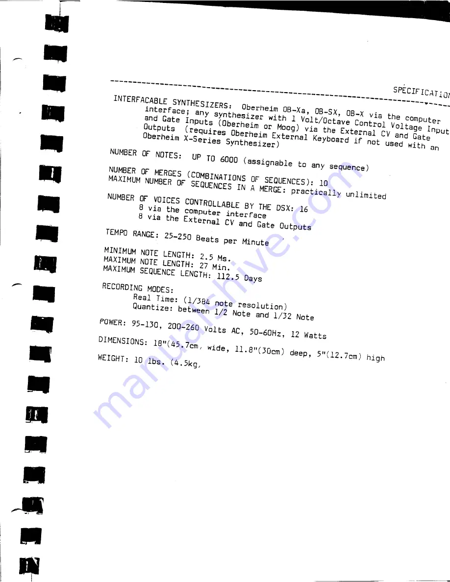 Oberheim DSX Owner'S Manual Download Page 45