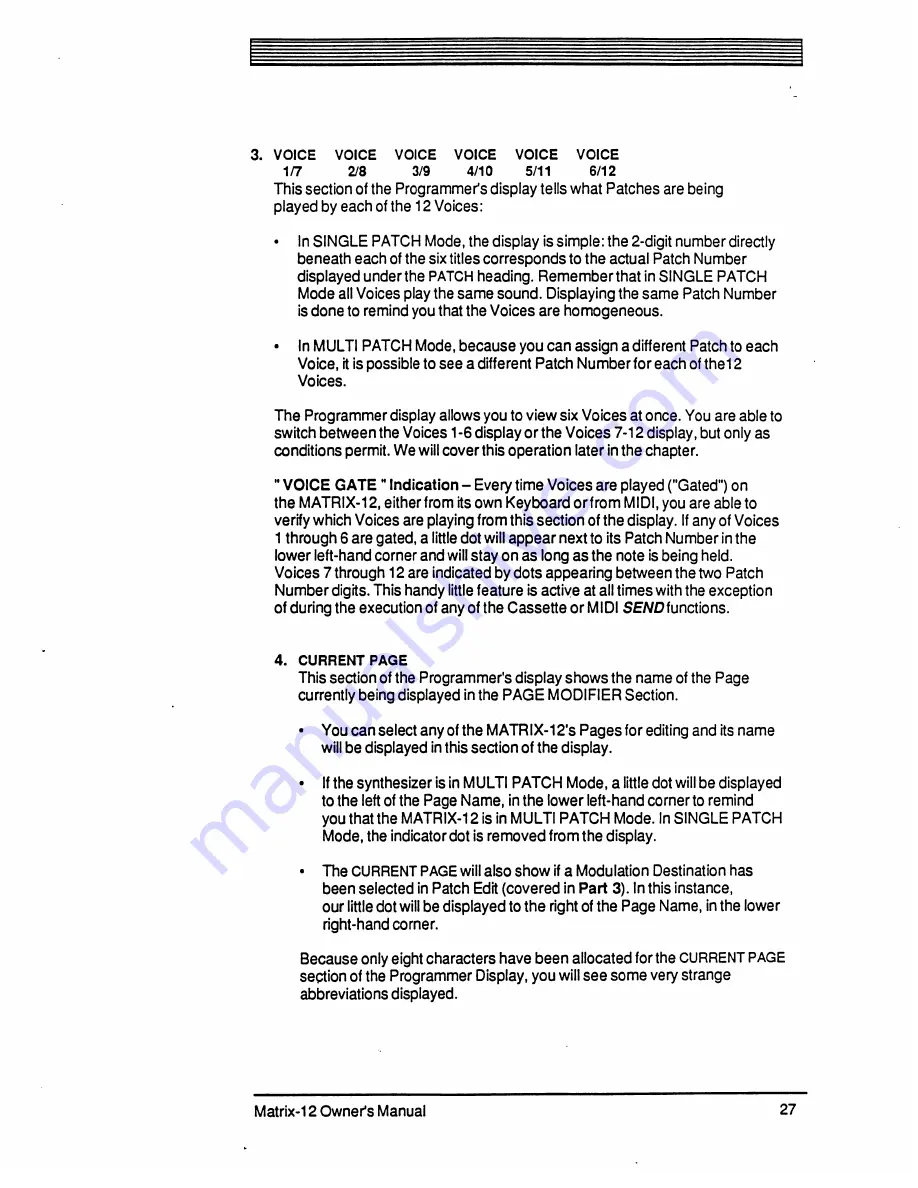 Oberheim Matrix-12 Owner'S Manual Download Page 27