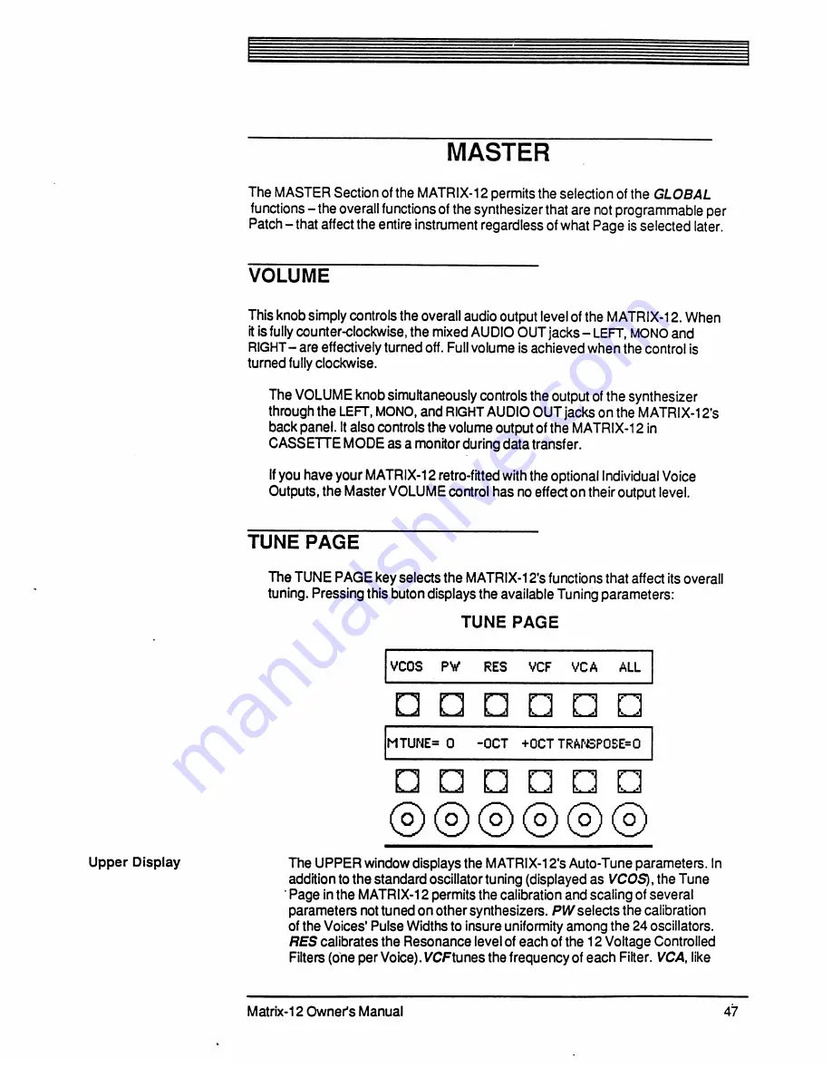 Oberheim Matrix-12 Owner'S Manual Download Page 47