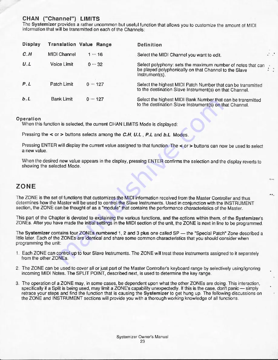 Oberheim Perf/x Systemizer Owner'S Manual Download Page 24