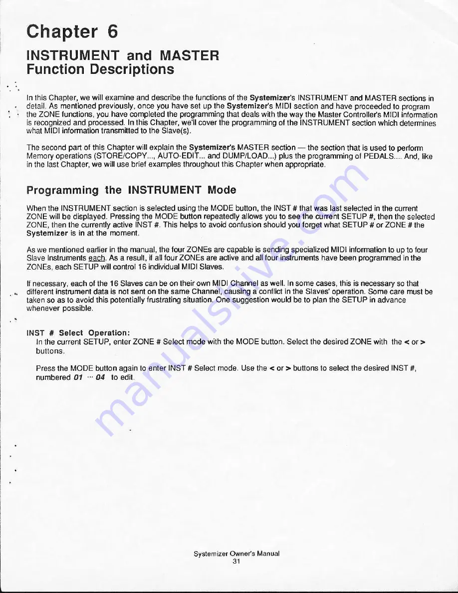 Oberheim Perf/x Systemizer Owner'S Manual Download Page 32