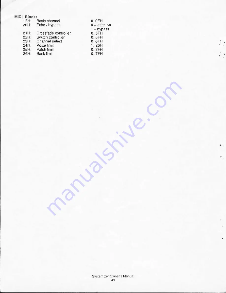 Oberheim Perf/x Systemizer Owner'S Manual Download Page 50