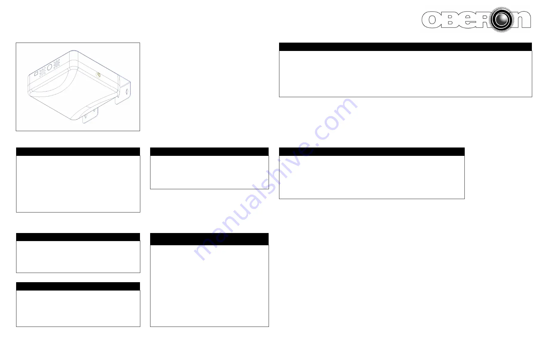 OBERON 39-1015-RAB Installation Manual Download Page 1