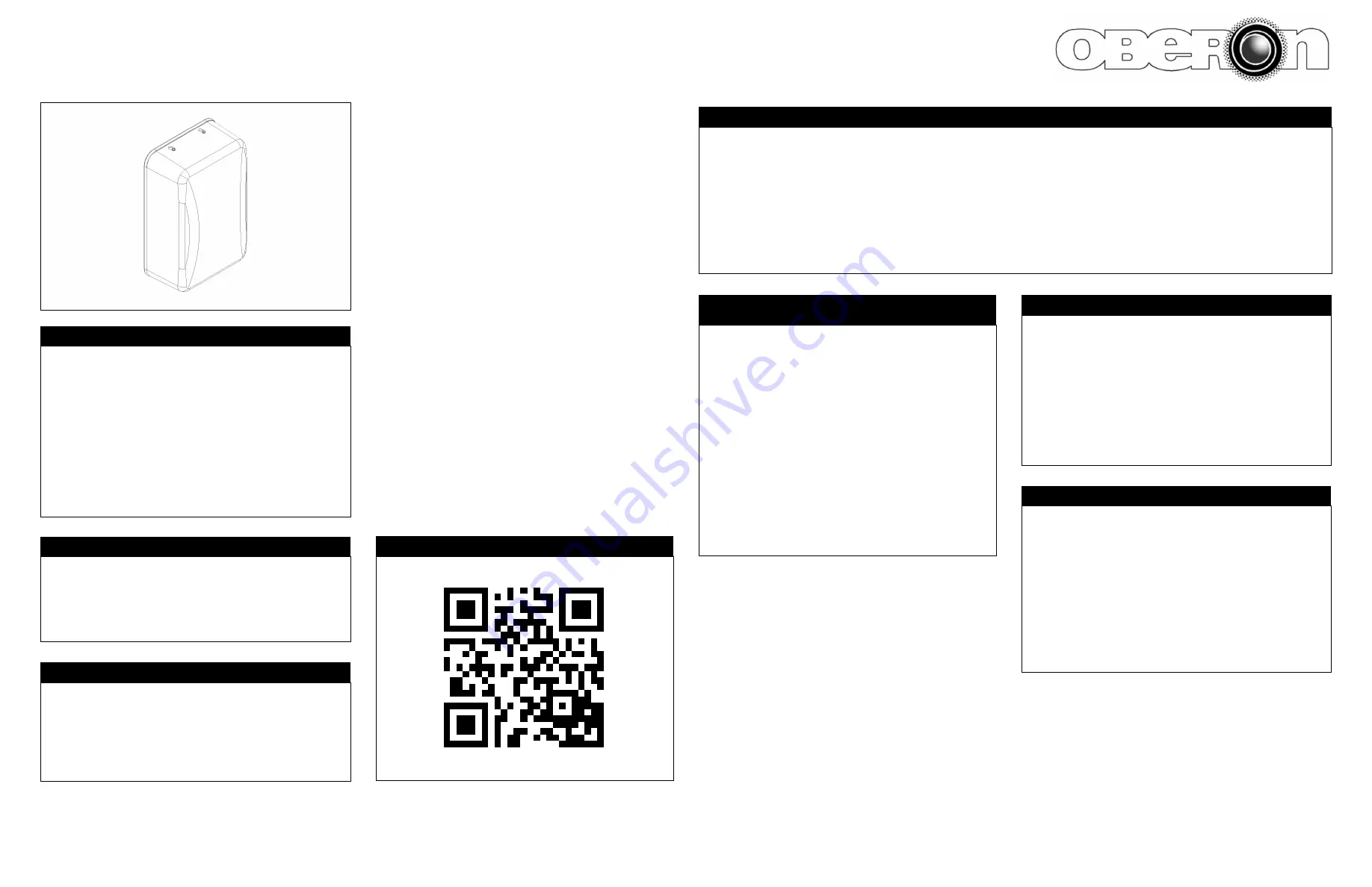 OBERON Skybar 3001-00 Series Installation Manual Download Page 1