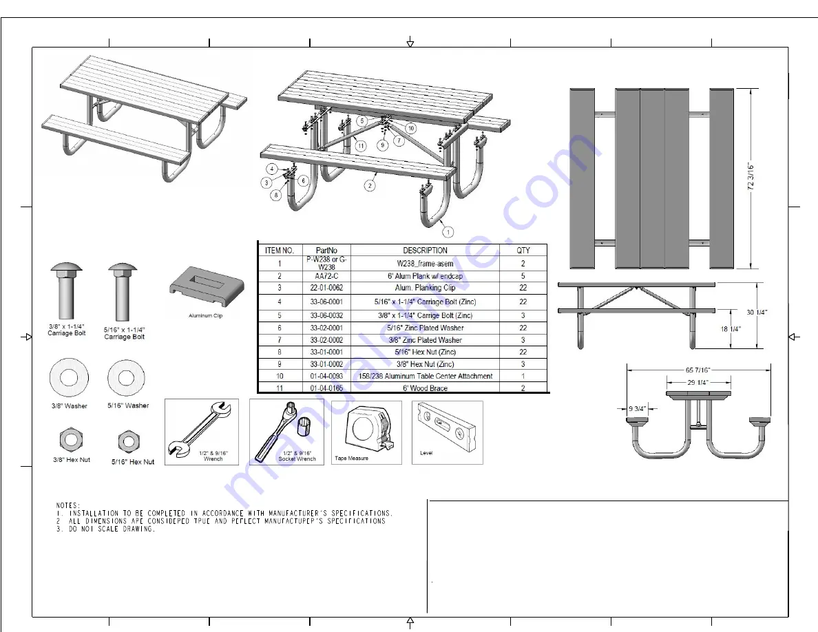 OCC Outdoors Products OCC-238-A8 Manual Download Page 1