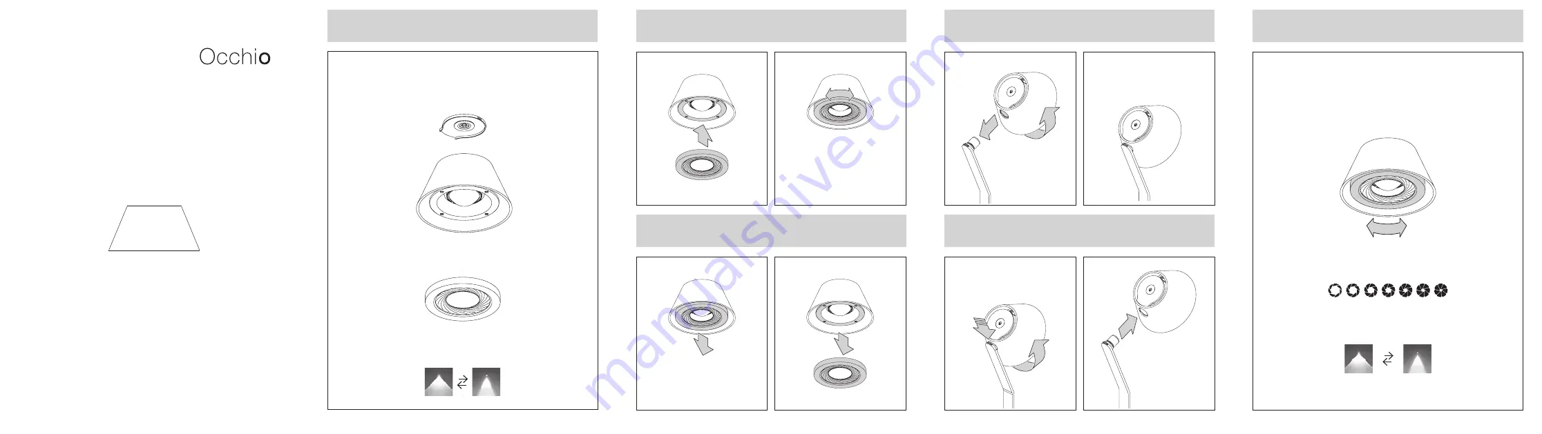 Occhio 3d head lei Mounting Instructions Download Page 1