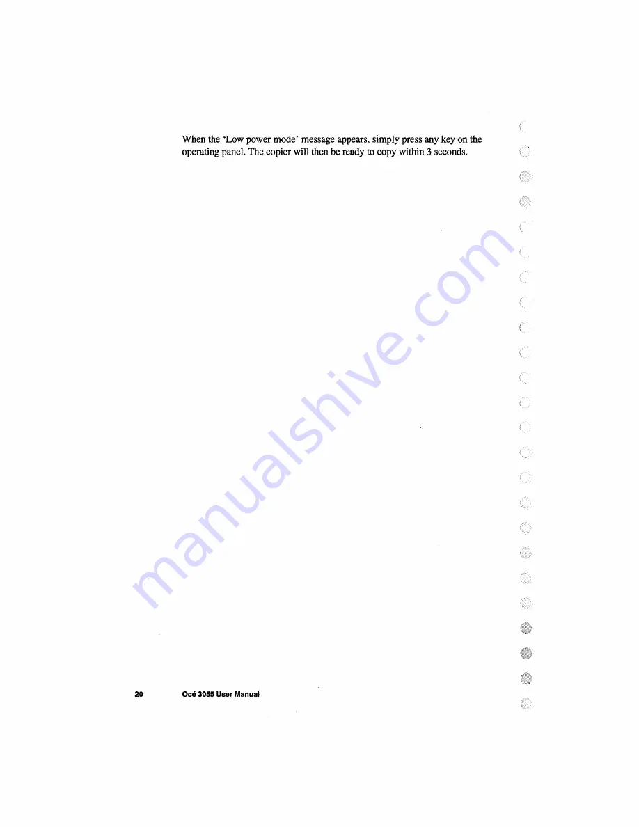 Oce 3055 User Manual Download Page 20