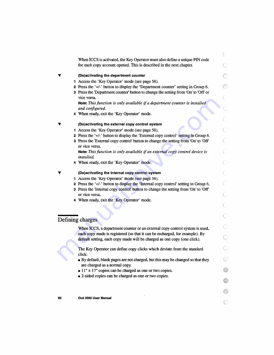 Oce 3055 User Manual Download Page 90