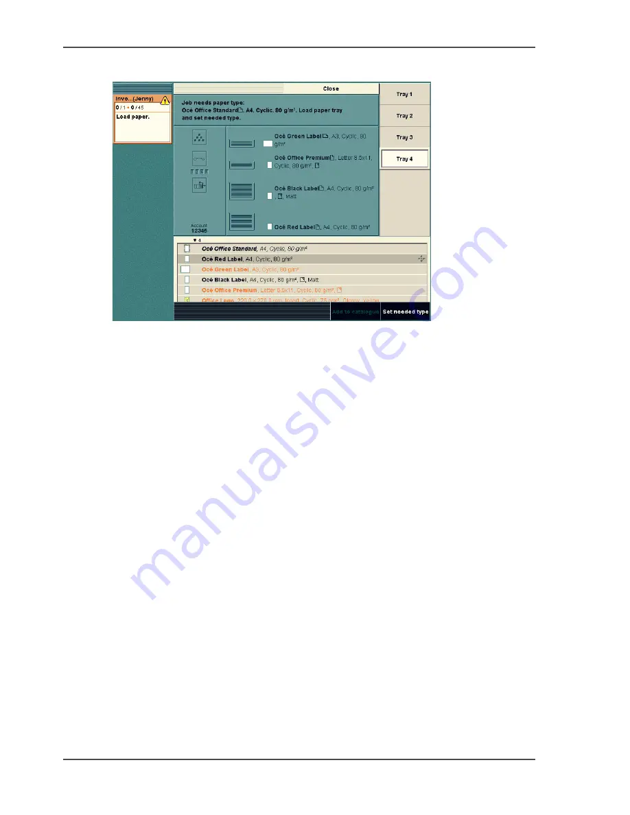 Oce VarioPrint 2100 User Manual Download Page 70