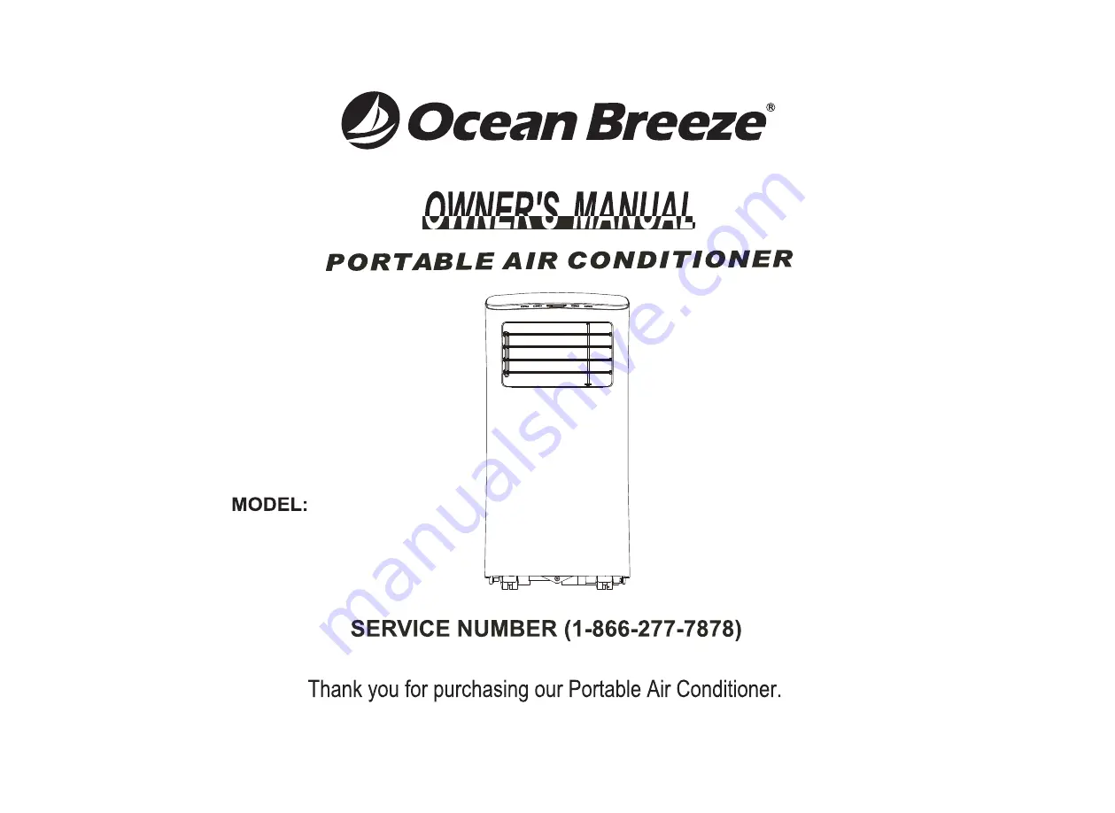 Ocean Breeze OBZ-09NPH Owner'S Manual Download Page 1