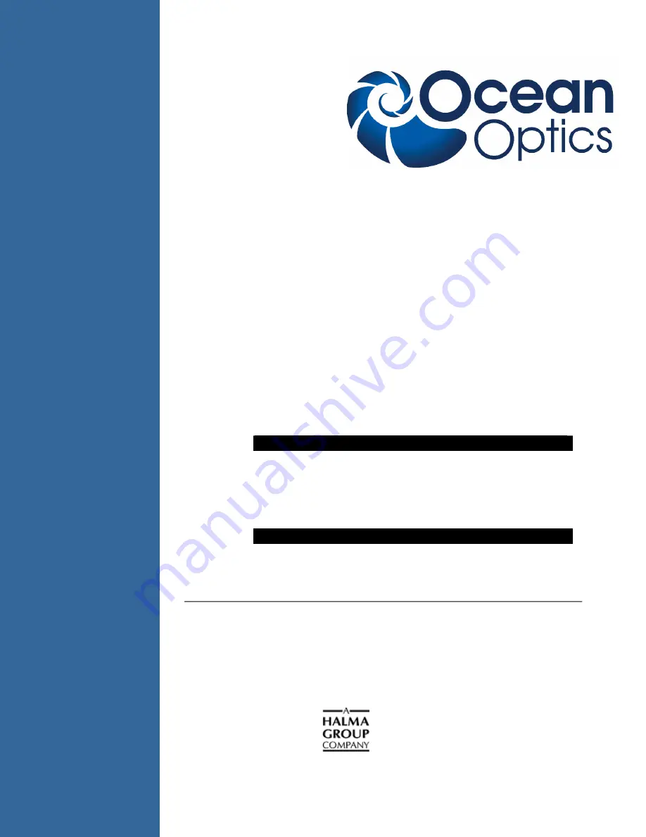 Ocean Optics HL-2000-HP-232 Installation And Operation Manual Download Page 1