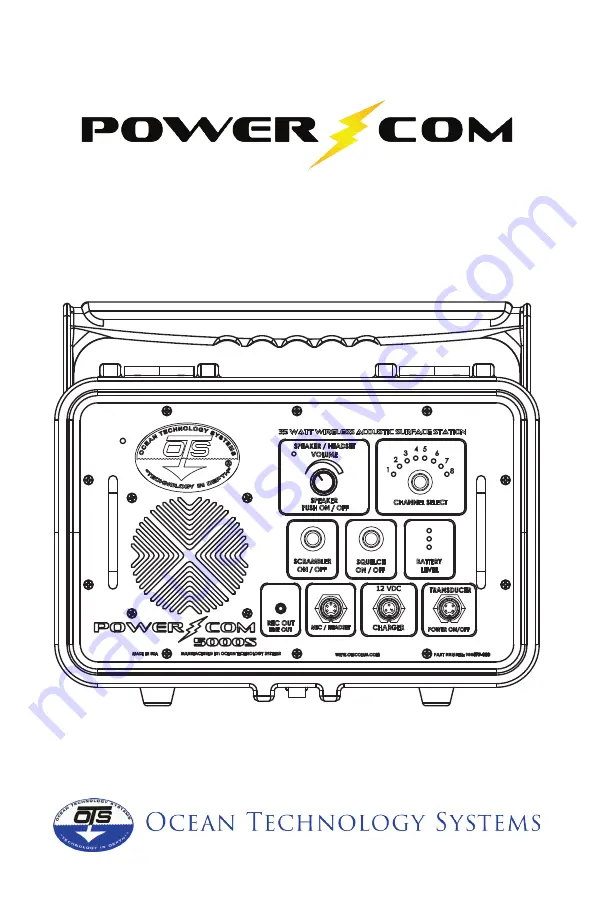 Ocean Technology Systems PowerCom Surface Station 3000S Скачать руководство пользователя страница 1