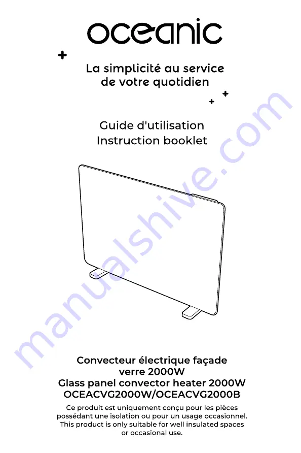 Oceanic OCEACVG2000B Instruction Booklet Download Page 1