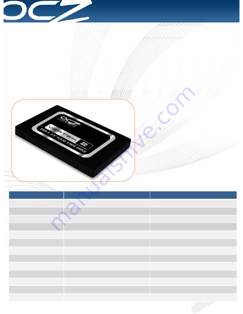 OCZ VERTEX 2 - Datasheet Download Page 1