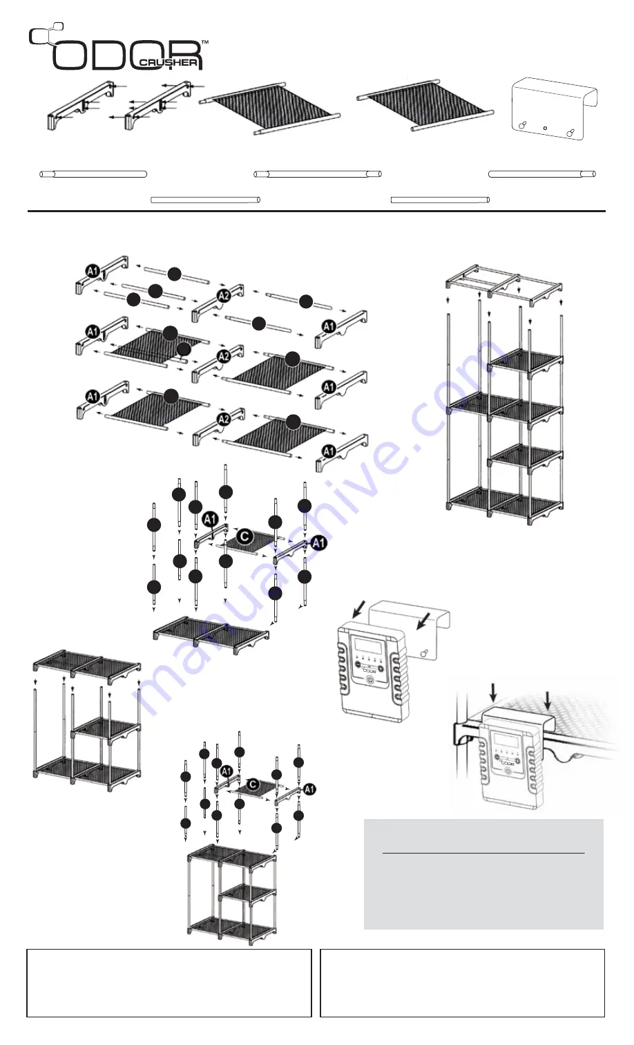 Odor Crusher Closet Clean Instructions For Assembly Download Page 1