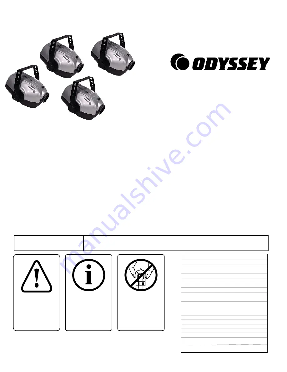 Odyssey STAR BLAZER LE-313 User Manual Download Page 1